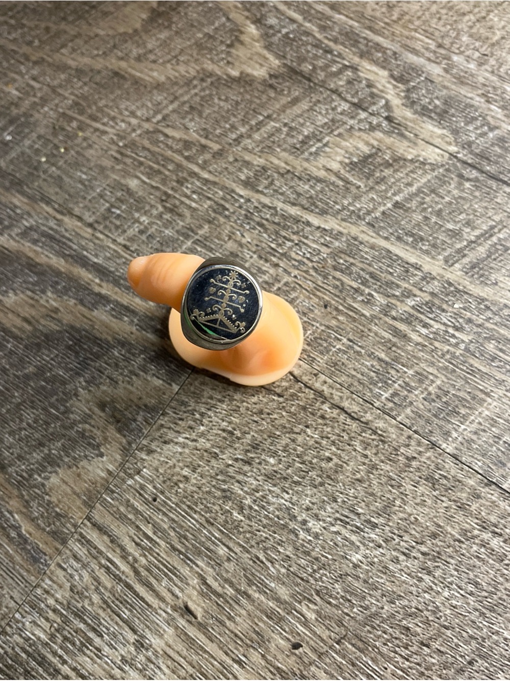 Ogou Feray Vèvè Ring – Haitian Vodou Spiritual Symbol Jewelry